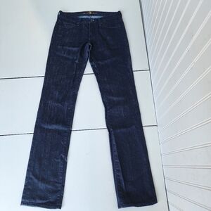 7 Seven For All Mankind Women's Straight Leg Dark Blue Jeans U190NC359S-3 Sz 26